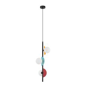 Lampa wisząca Nauti PND-37482-3V-MLTI oprawa w kolorze czarnym z kolorowymi elementami ITALUX