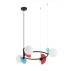 Lampa wisząca Nauti PND-37482-4R-MLTI oprawa w kolorze czarnym z kolorowymi elementami ITALUX
