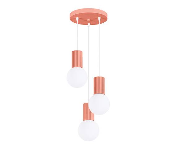 Lampa wisząca HALO 3P SL.1755 oprawa w kolorze brzoskwiniowym Sollux Lighting