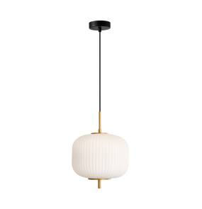 Lampa wisząca Olmeto PND-28798A-1-GD-WH oprawa w kolorze czerni i złota ITALUX