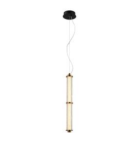 Lampa wisząca Sanpo PND-26384-2V-GD-CL oprawa w kolorze czerni i złota ITALUX