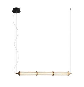 Lampa wisząca Sanpo PND-26384-3-GD-CL oprawa w kolorze czerni i złota ITALUX