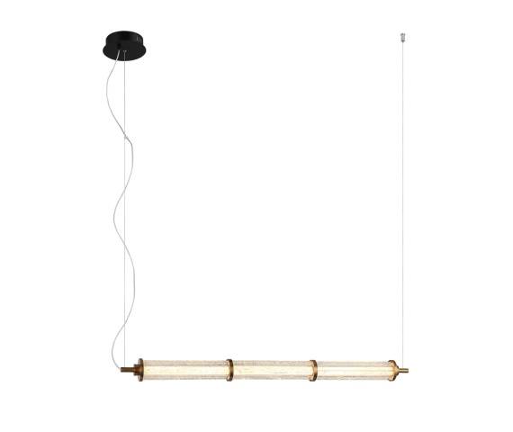 Lampa wisząca Sanpo PND-26384-3-GD-CL oprawa w kolorze czerni i złota ITALUX