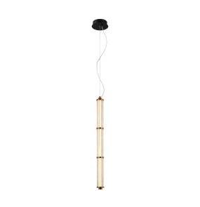 Lampa wisząca Sanpo PND-26384-3V-GD-CL oprawa w kolorze czerni i złota ITALUX