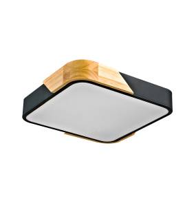 Plafon Santer PLF-13187-BK-WO oprawa w kolorze czerni i drewna ITALUX