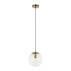 Lampa wisząca Sarpo PND-58867-1S-BK-BRO oprawa w kolorze czerni i mosiądzu ITALUX
