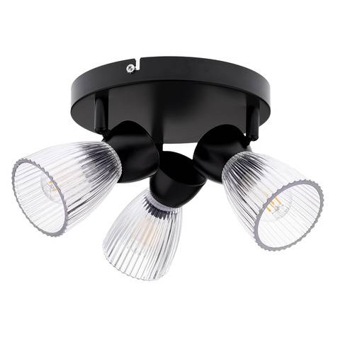 Plafon z reflektorami BEST ML9973 oprawa w kolorze czarnym MILAGRO