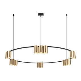 Lampa wisząca GENESIS ML0378 oprawa w kolorze złotym MILAGRO