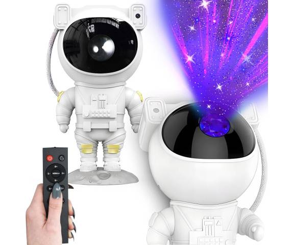 Projektor Gwiazd Astronauta oprawa w kolorze białym MILAGRO