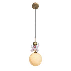 Lampa wisząca Astronauta ML1721 oprawa w kolorze złotym MILAGRO