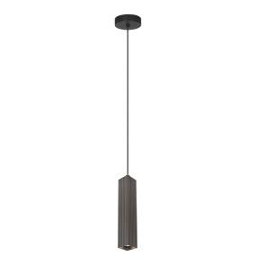 Lampa wisząca Tecno PND-37492-1-BRO oprawa w kolorze czerni i brązu ITALUX