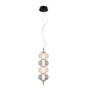 Lampa wisząca Testa PND-84938-4V-BK oprawa w kolorze czerni i złota ITALUX