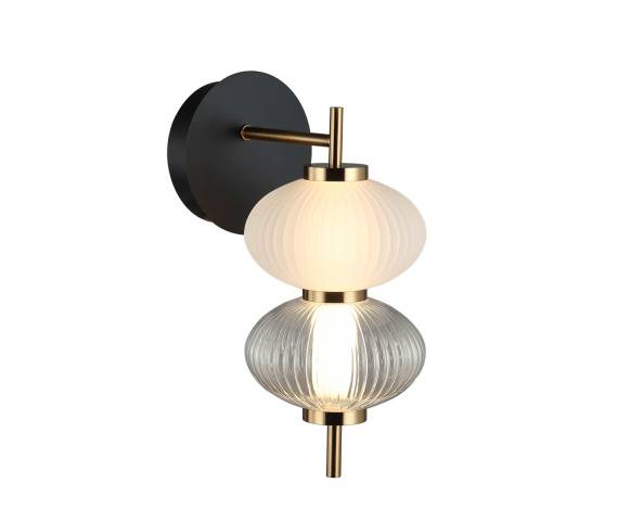 Kinkiet Testa WL-84938-2-BK oprawa w kolorze czerni i złota ITALUX