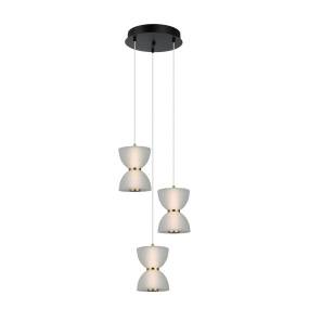 Lampa wisząca Tica PND-83949-3-BK oprawa w kolorze czerni i złota ITALUX