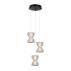 Lampa wisząca Tica PND-83949-3-BK oprawa w kolorze czerni i złota ITALUX