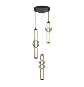 Lampa wisząca Bruni PND-27372-3A-57W-BK oprawa w kolorze czarnym ITALUX