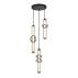 Lampa wisząca Bruni PND-27372-3A-57W-BK oprawa w kolorze czarnym ITALUX