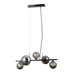 Lampa wisząca Canello PND-406007-5A-BCR oprawa w kolorze czarnym ITALUX