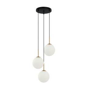 Lampa wisząca Deore PND-5578-3S-BRO-BK oprawa w kolorze czerni i antycznego brązu ITALUX