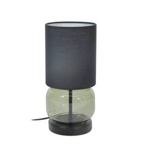 Lampa stołowa Dorme TB-63748-BL-GR oprawa w kolorze czarnym z zielonym szkłem ITALUX