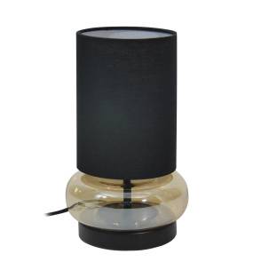 Lampa stołowa Epiro TB-43648-BL-AMB oprawa w kolorze czarnym z bursztynowym szkłem ITALUX
