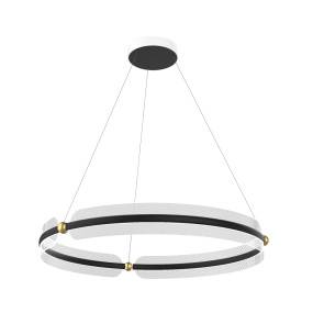 Lampa wisząca Faris PND-62738-53W-3K-BK-GD oprawa w kolorze bieli, czerni i złota ITALUX