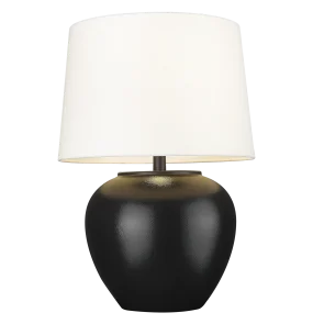 Lampa stołowa ROSETTE T01876BK-WH oprawa w kolorze czarnym COSMOLight