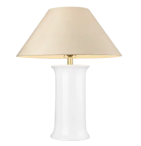 Lampa stołowa MONROE T01869BR-WH oprawa w kolorze białym COSMOLight