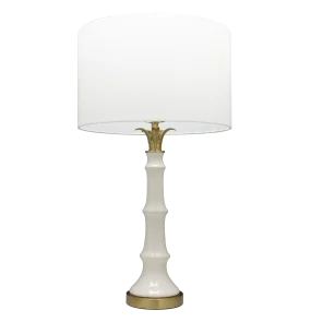 Lampa stołowa LOBOC T01019BR-WH oprawa mosiężna COSMOLight