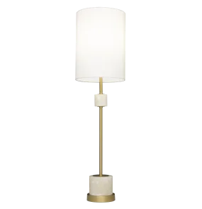 Lampa stołowa BARI 01040BR-WH oprawa mosiężna COSMOLight