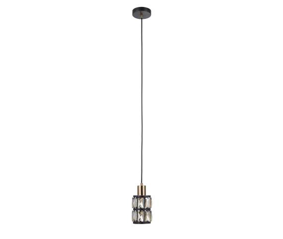 Lampa wisząca Menfi PND-44236-1-BK-GD oprawa w kolorze czerni i mosiądzu ITALUX