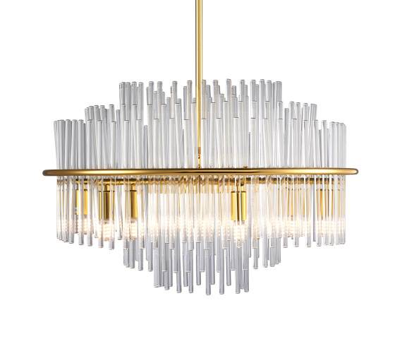 Żyrandol LUXORIA ST-8530 gold oprawa w kolorze złotym Step Into Design