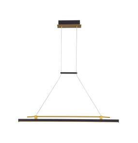 Lampa wisząca Merlot PND-54638F-16W-3K-BK-GD oprawa w kolorze czerni i złota ITALUX