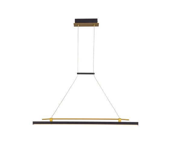 Lampa wisząca Merlot PND-54638F-16W-3K-BK-GD oprawa w kolorze czerni i złota ITALUX