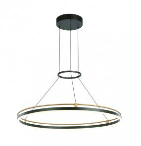 Lampa wisząca Merlot PND-54638R-28W-3K-BK-GD oprawa w kolorze czerni i złota ITALUX