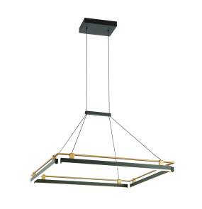 Lampa wisząca Merlot PND-54638S-44W-3K-BK-GD oprawa w kolorze czerni i złota ITALUX