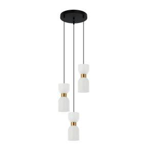 Lampa wisząca Monza PND-57602-3-BK+BRO oprawa w kolorze czerni i mosiądzu ITALUX