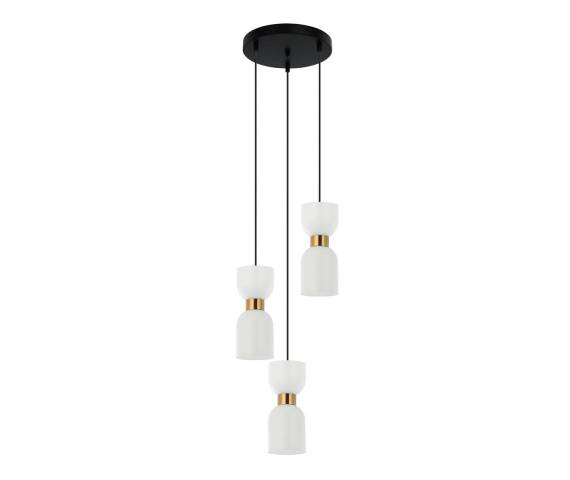 Lampa wisząca Monza PND-57602-3-BK+BRO oprawa w kolorze czerni i mosiądzu ITALUX