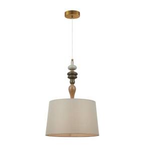 Lampa wisząca Moren PND-84678A-AB oprawa w kolorze antycznego brązu z morelowym abażurem ITALUX