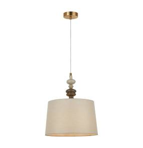 Lampa wisząca Moren PND-84678B-AB oprawa w kolorze antycznego brązu z morelowym abażurem ITALUX
