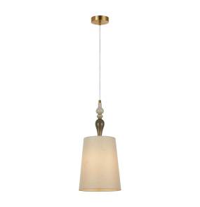 Lampa wisząca Moren PND-84678D-AB oprawa w kolorze antycznego brązu z morelowym abażurem ITALUX
