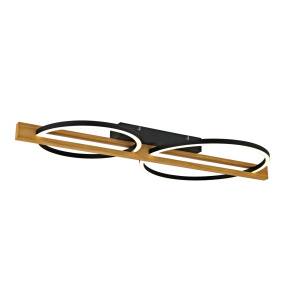 Lampa sufitowa Natano PLF-55362-25W-WO oprawa w kolorze czerni i drewna ITALUX