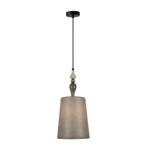 Lampa wisząca Nerom PND-22374C-BK oprawa w kolorze czarnym z szarym abażurem ITALUX
