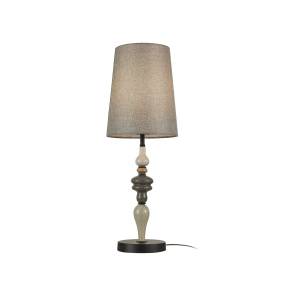 Lampa stołowa Nerom TB-22374A-BK oprawa w kolorze czarnym z szarym abażurem ITALUX