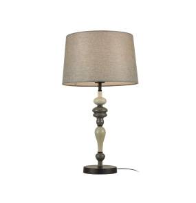 Lampa stołowa Nerom TB-22374-BK oprawa w kolorze czarnym z szarym abażurem ITALUX