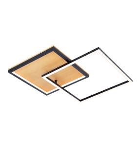 Lampa sufitowa Noris PLF-82738-28W-WO oprawa w kolorze czerni i drewna ITALUX