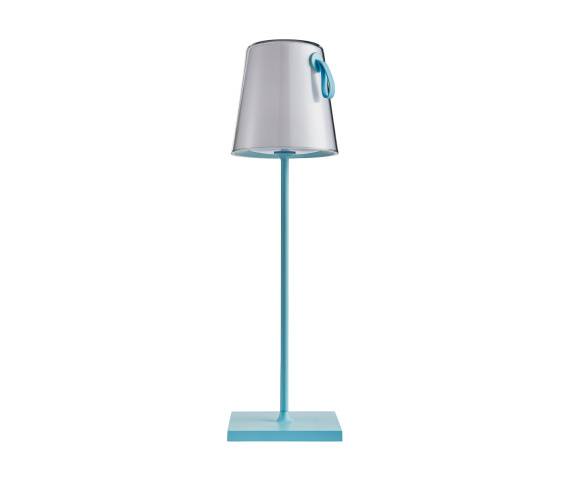 Zewnętrzna lampa stołowa Ostap TB-2749-BL oprawa w kolorze niebieskim ITALUX