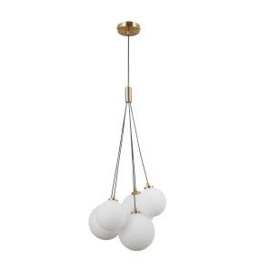 Lampa wisząca Perlos PND-54456-5-HB oprawa w kolorze miodowego mosiądzu ITALUX