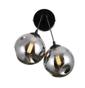 Kinkiet Perlos WL-54456-2A-BK-SMG oprawa w kolorze czarnym ITALUX