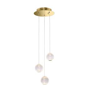 Lampa wisząca Rosario PND-12220121-3A-GD oprawa w kolorze złotym ITALUX